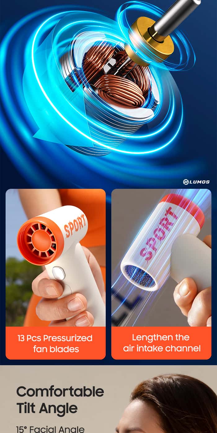 SPORT DC01 ONE-TOUCH COOL 80000RPM High-Speed Mini Fan