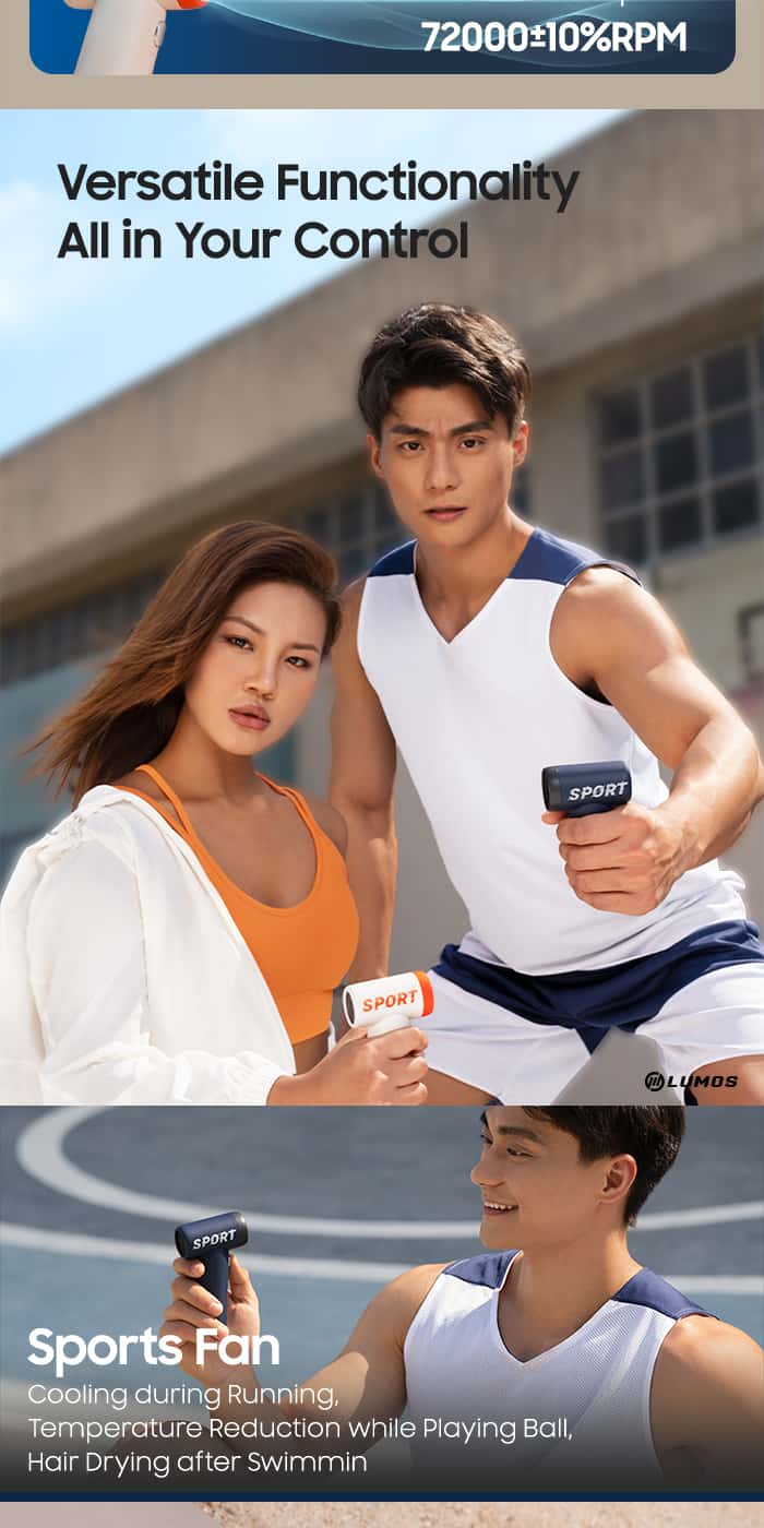 SPORT DC01 ONE-TOUCH COOL 80000RPM High-Speed Mini Fan