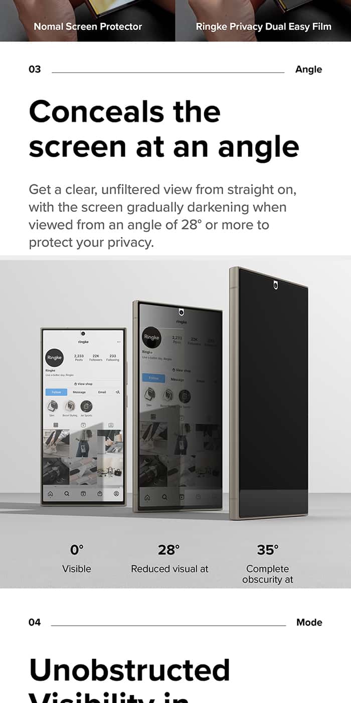 RINGKE PRIVACY DUAL EASY FILM Samsung Galaxy S24 Ultra Premium Screen Protector