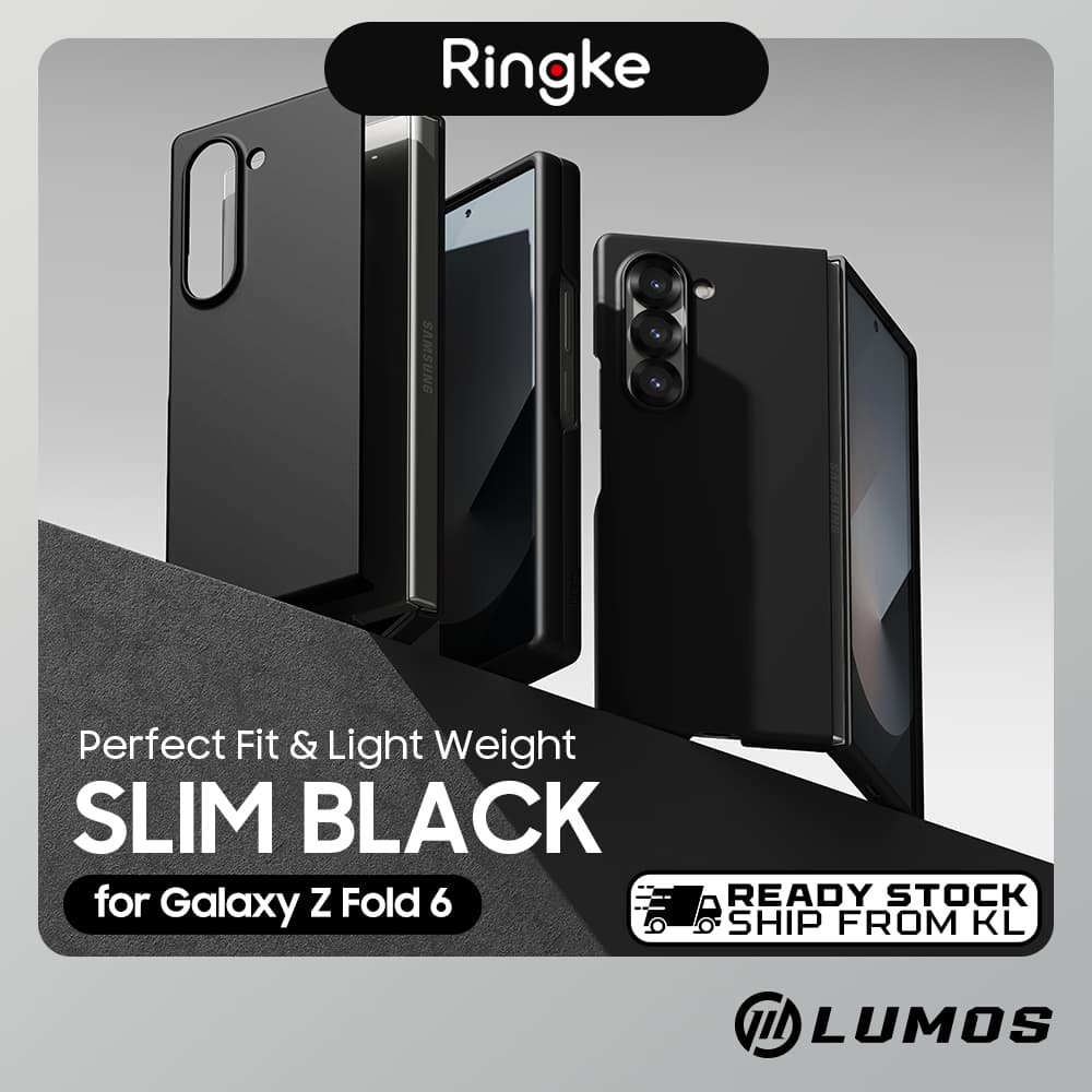 RINGKE SLIM BLACK FOR SAMSUNG GALAXY Z FOLD 6 Light and Thin Transparent & Casing
