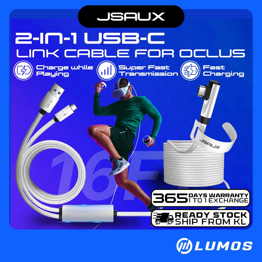 JSAUX CD0044 2-IN-1 Link Cable for Oculus