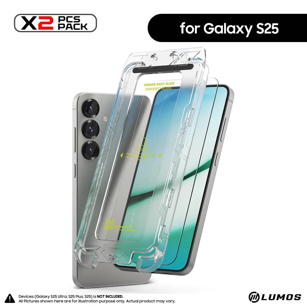 Ringke Easy Slide HD+ Clear Tempered Glass 【2 pack】 for Samsung Galaxy S25/ S25 Plus/ S25 Ultra – S25