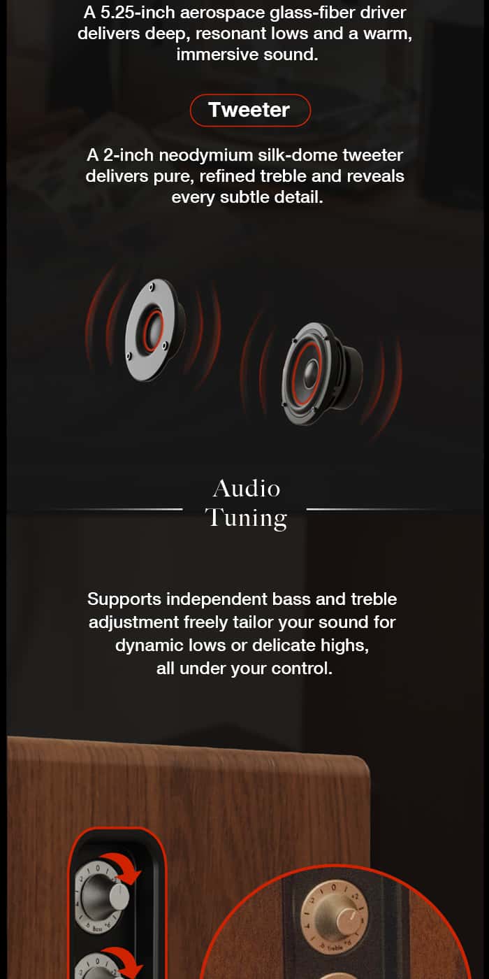 SYITREN PADEL II Retro HiFi Bluetooth Wireless Desktop Speaker