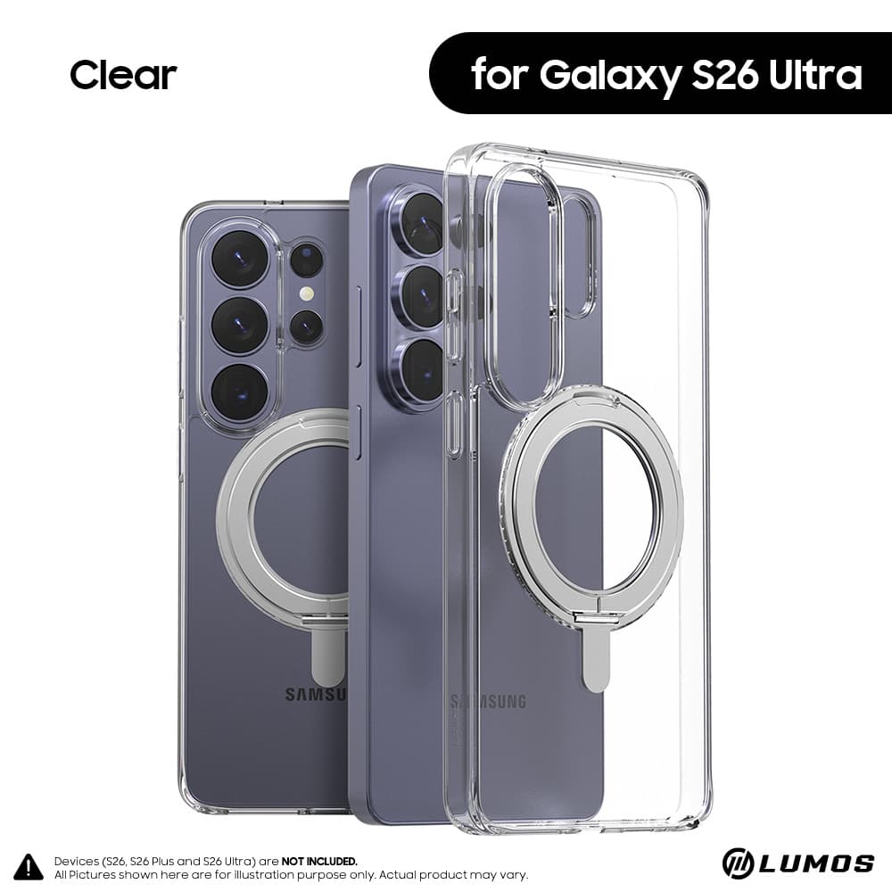 Araree Duple M Stand Case for Samsung Galaxy S26 Ultra – Clear Protect Magnetic Charging 360°stand – S26 Ultra Clear