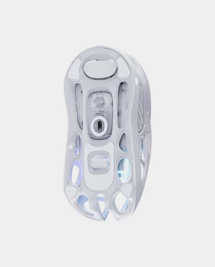 GravaStar Mercury M2 Opaline White Wireless Gaming Mouse PAW3395 5 Light Modes Ultra Sensitive