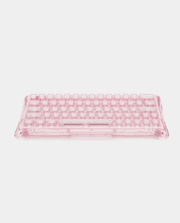Gravastar Mercury V60 Crystal Rose 60% Mechanical Gaming Keyboard RGB Wired Compact Pink Transparent Design