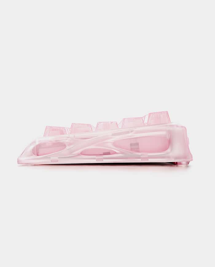 Gravastar Mercury V60 Crystal Rose 60% Mechanical Gaming Keyboard RGB Wired Compact Pink Transparent Design