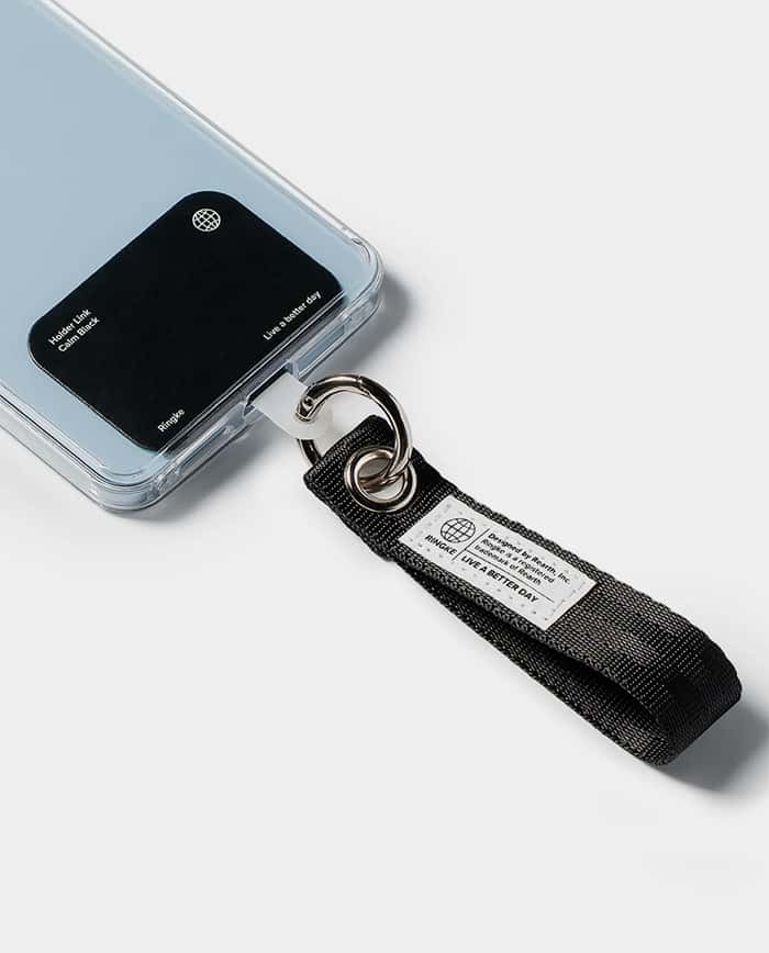 Ringke HOLDER LINK & Eyelet Keyring Strap with Smart Device phone holder and finger strap combo