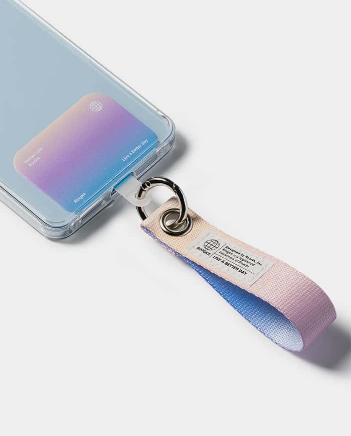 Ringke HOLDER LINK & Eyelet Keyring Strap with Smart Device phone holder and finger strap combo