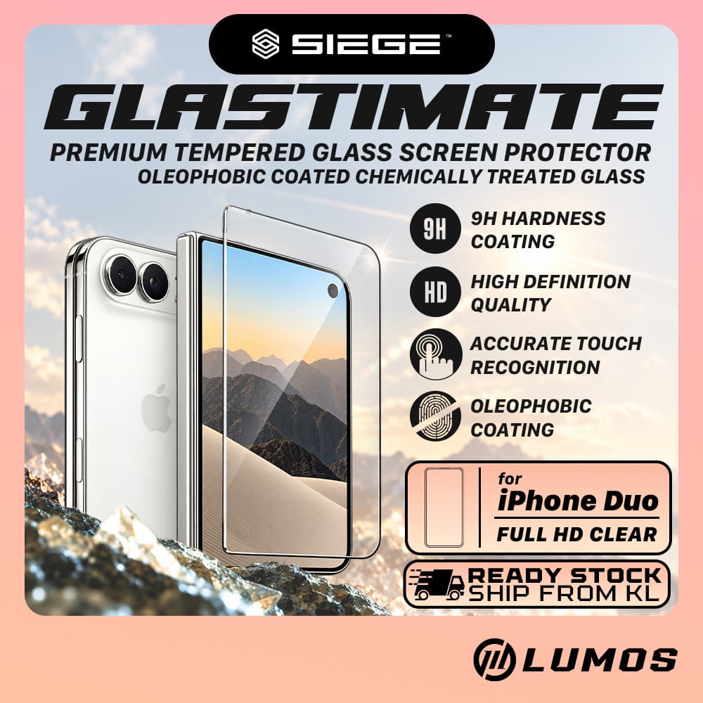 SIEGE Glastimate Premium Tempered Glass Screen Protector for IPhone Duo