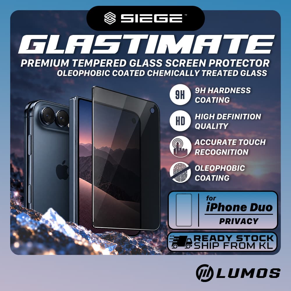 SIEGE Glastimate Premium Privacy Tempered Glass Screen Protector for IPhone Duo