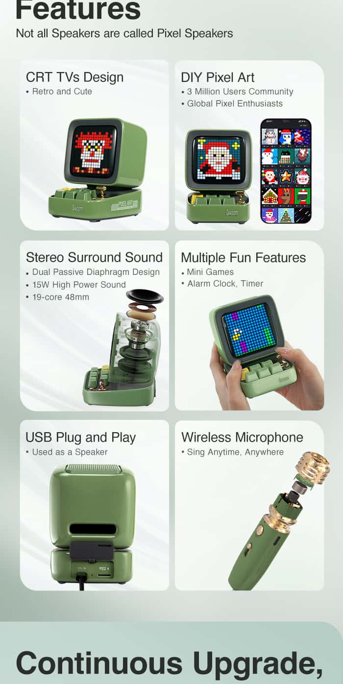 DIVOOM DITOO MIC Pixel Bluetooth Speaker