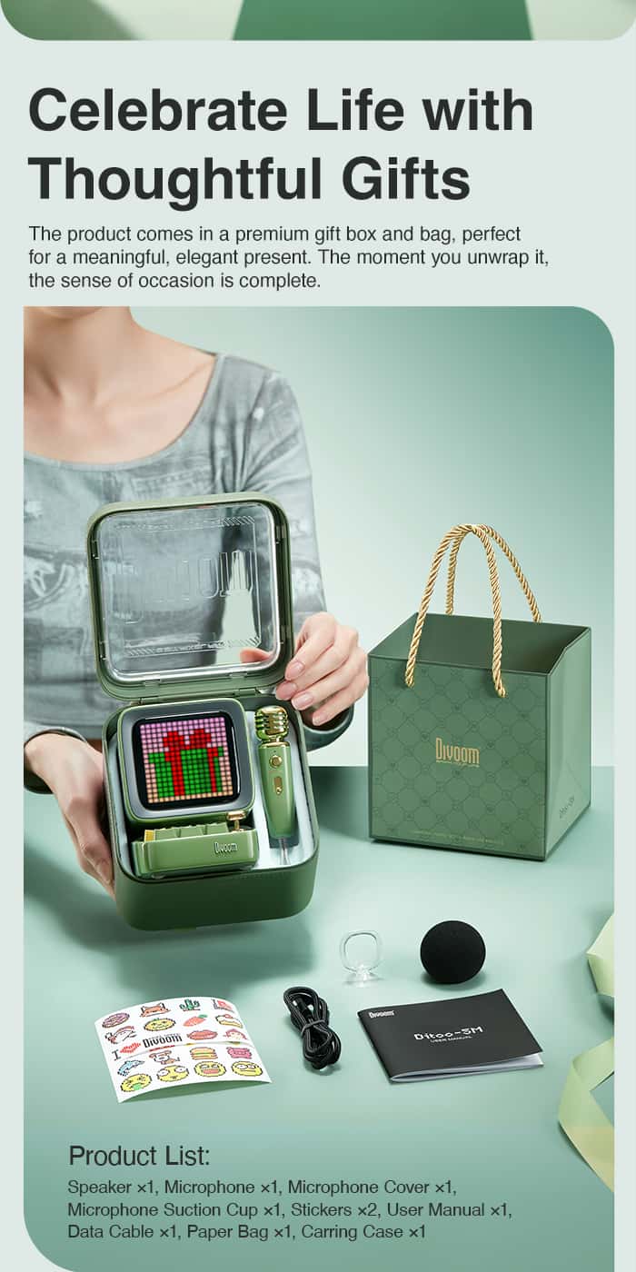 DIVOOM DITOO MIC Pixel Bluetooth Speaker