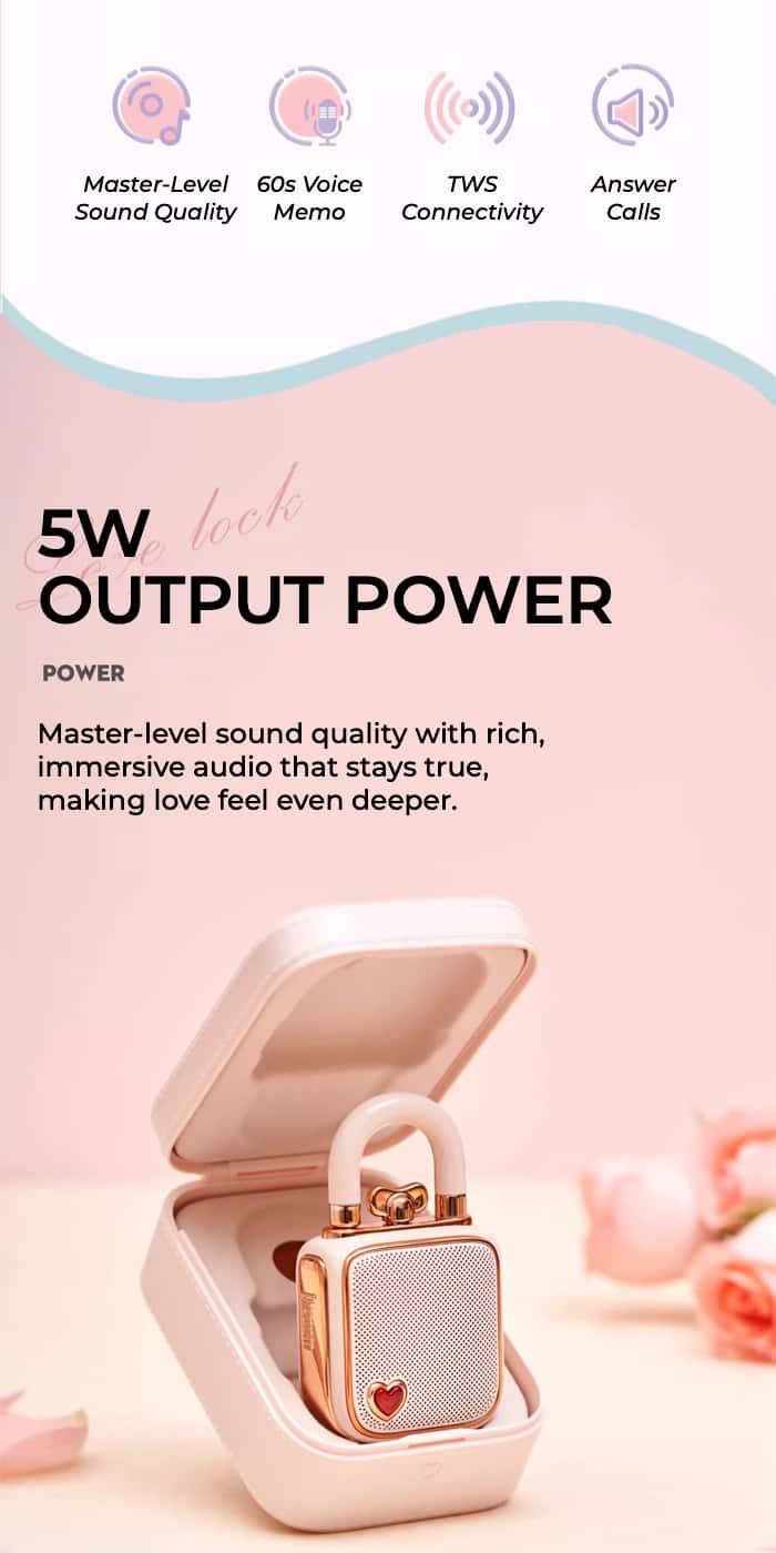DIVOOM LOVE LOCK Mini Bluetooth Speaker